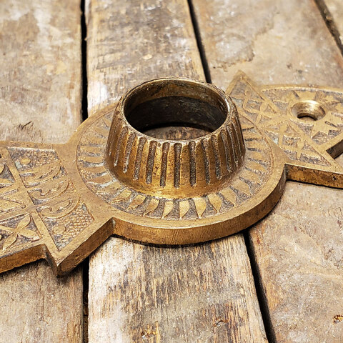 #42923 Antique Chicago Eclipse Doorknob Backplate image 3