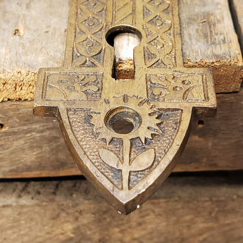 #42923 Antique Chicago Eclipse Doorknob Backplate image 4