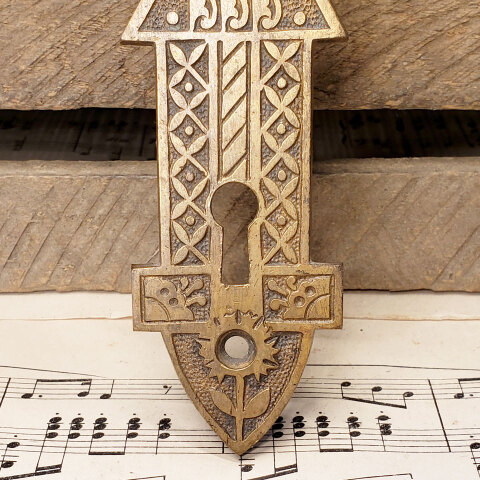 #42923 Antique Chicago Eclipse Doorknob Backplate image 5