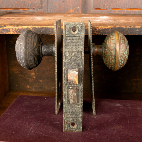 #42955 Antique F.C. Linde Door Hardware Set image 3