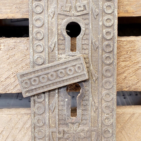 #42957 Victorian Eastlake Entry Door Backplate image 6