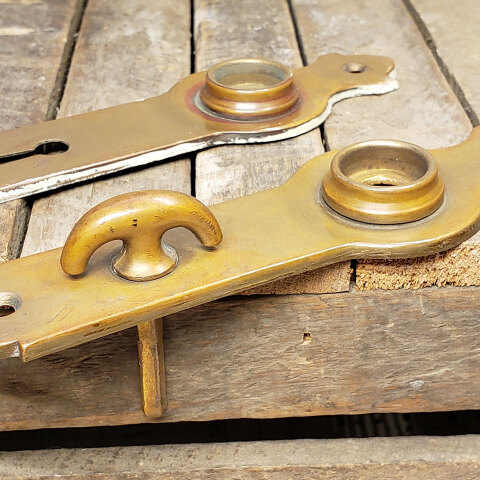 #42974 Antique Brass Art Deco Door Hardware Set image 2