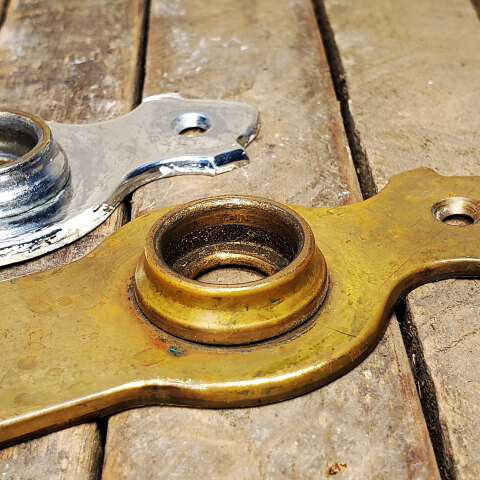 #42978 Antique Brass Art Deco Door Hardware Set image 2