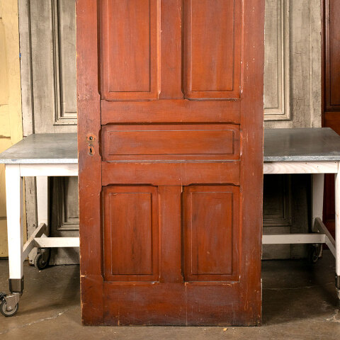 #42989 35x96 Salvaged 5 Panel Pine Interior Door image 3