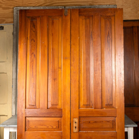 #42996 55x94 Salvaged 5 Panel Interior Pine Doors image 6