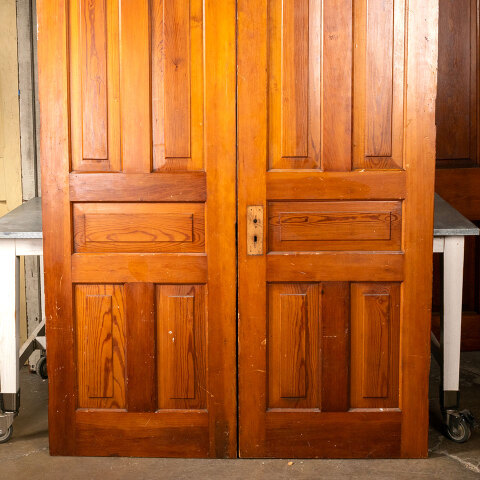 #42996 55x94 Salvaged 5 Panel Interior Pine Doors image 7