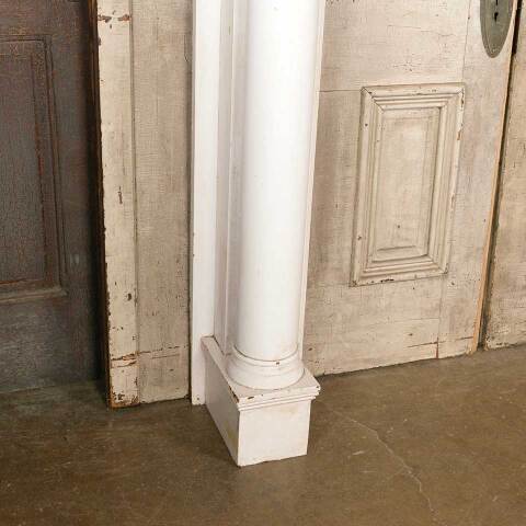 #43081 60x80 Antique Painted Oak Fireplace Mantel image 3