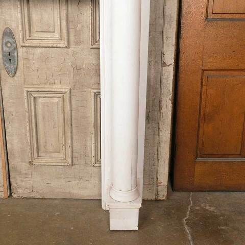 #43081 60x80 Antique Painted Oak Fireplace Mantel image 8