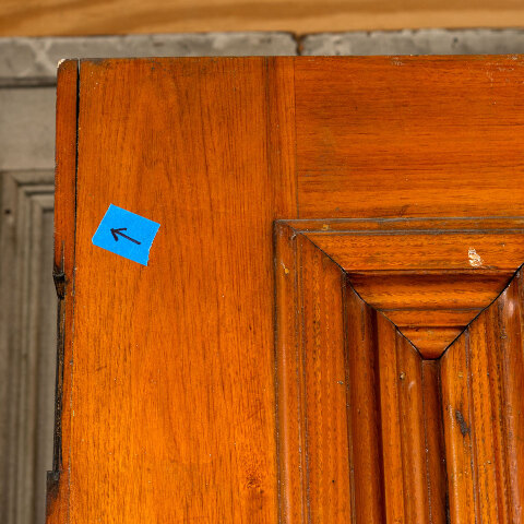 #43091 24x81 Salvaged Antique 4 Panel Interior Door image 4