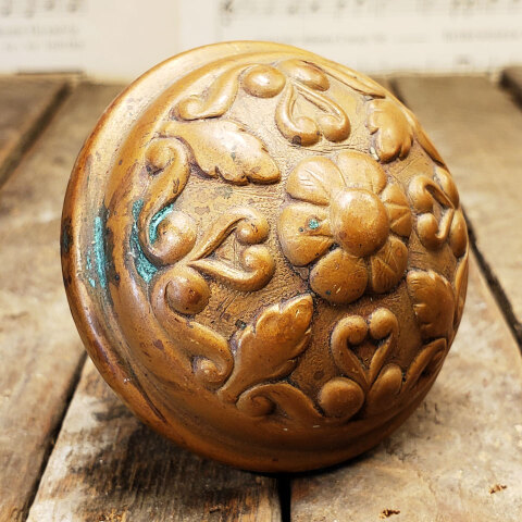 #43112 Antique Reading Single Brass Doorknob image 2