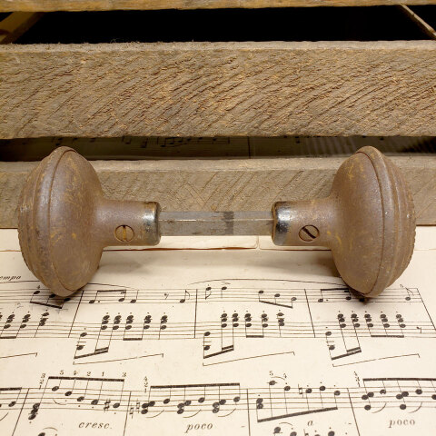 #43113 Antique Russell & Erwin Warwick Doorknobs image 4