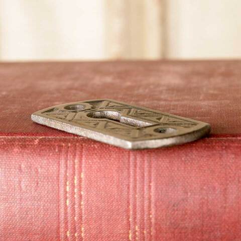 #43126 Ornate Antique Cast Iron Keyhole Escutcheon image 4