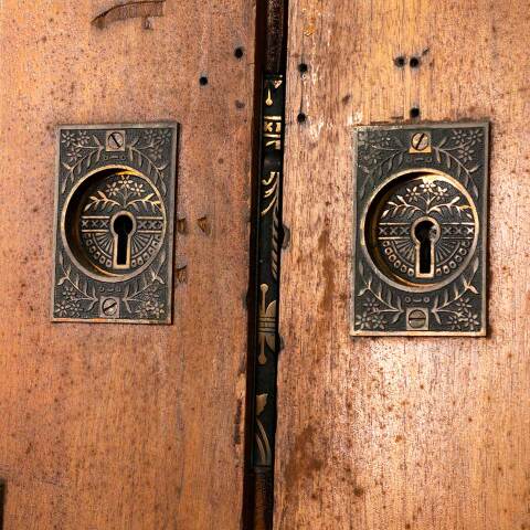 #43133 89x104 Salvaged Antique Pocket Doors image 8