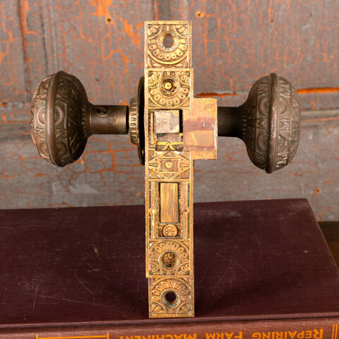 #43148 Antique Mallory Wheeler Door Hardware Set image 2