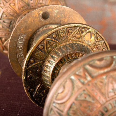 #43148 Antique Mallory Wheeler Door Hardware Set image 5