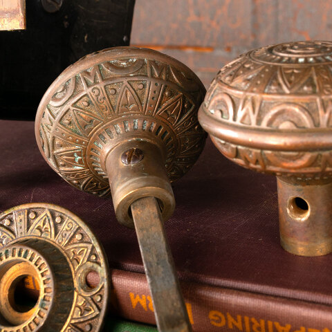 #43148 Antique Mallory Wheeler Door Hardware Set image 7