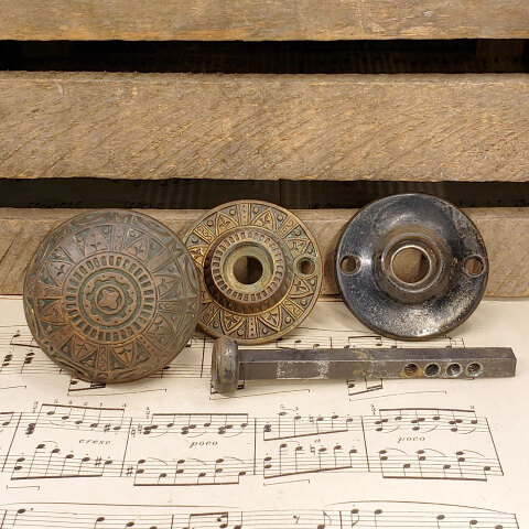 #43151 Antique Mallory Wheeler Closet Doorknob Set image 6