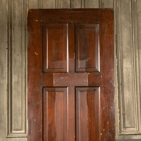 #43177 29x83 Salvaged Antique 4 Panel Interior Door image 2