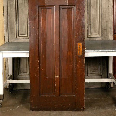 #43177 29x83 Salvaged Antique 4 Panel Interior Door image 3
