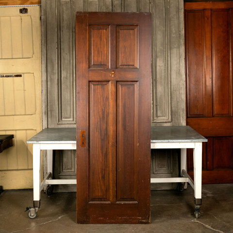 #43177 29x83 Salvaged Antique 4 Panel Interior Door image 5