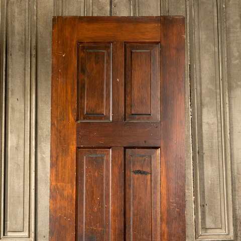 #43182 26x84 Salvaged Antique 4 Panel Interior Door image 2