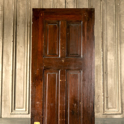 #43182 26x84 Salvaged Antique 4 Panel Interior Door image 5