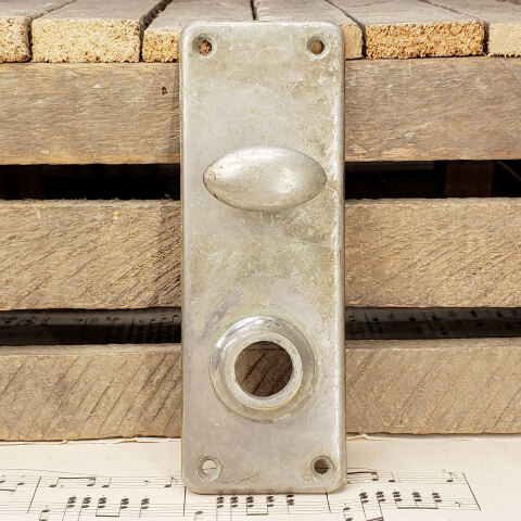 #43264 Antique Brass Thumb Turn Door Backplate image 2