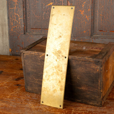 #43303 Antique Brass Door Push Plate Hardware image 2