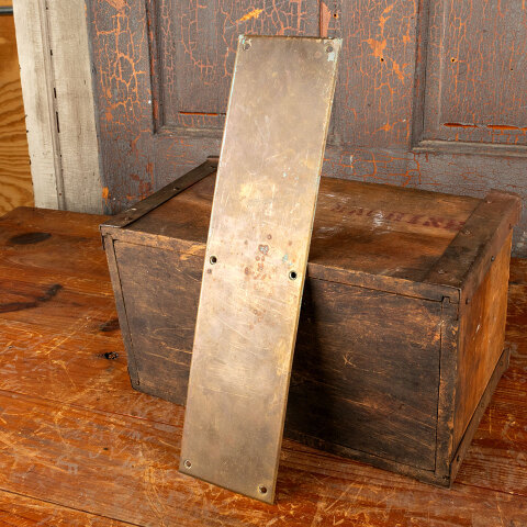 #43303 Antique Brass Door Push Plate Hardware image 4