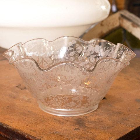 #4333 Antique Etched Glass Shade image 4
