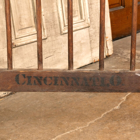 #43373 Antique Oak Elevator Pull Down Gate Door image 3