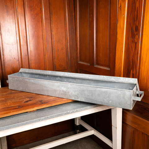 #43424 Long Galvanized Metal Container with Lid image 5