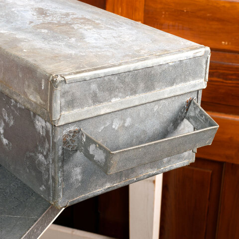 #43424 Long Galvanized Metal Container with Lid image 7