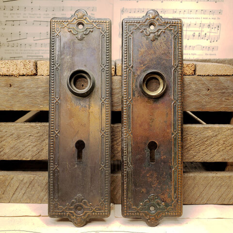 #43525 Antique Russwin Mecca Door Hardware Set image 2