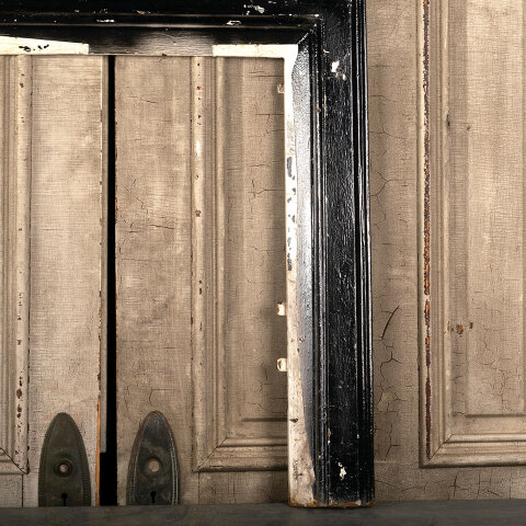 #43542 Salvaged Antique Cast Iron Fireplace Surround image 2