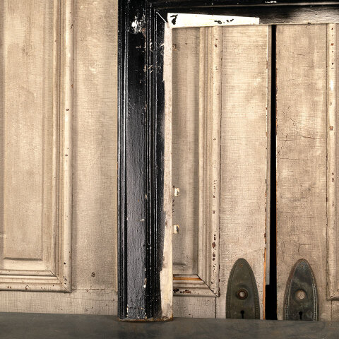 #43542 Salvaged Antique Cast Iron Fireplace Surround image 3