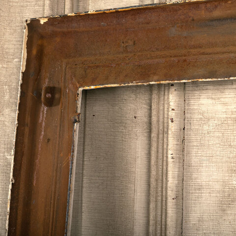 #43542 Salvaged Antique Cast Iron Fireplace Surround image 6