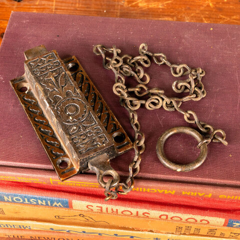#43578 Antique Victorian Eastlake Surface Door Bolt image 3
