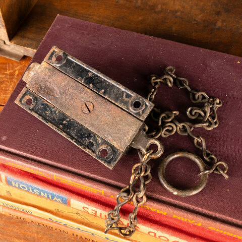 #43578 Antique Victorian Eastlake Surface Door Bolt image 4