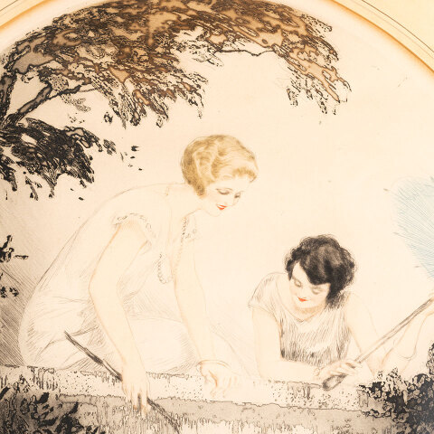 #43593 Framed Antique Art Deco Print image 2