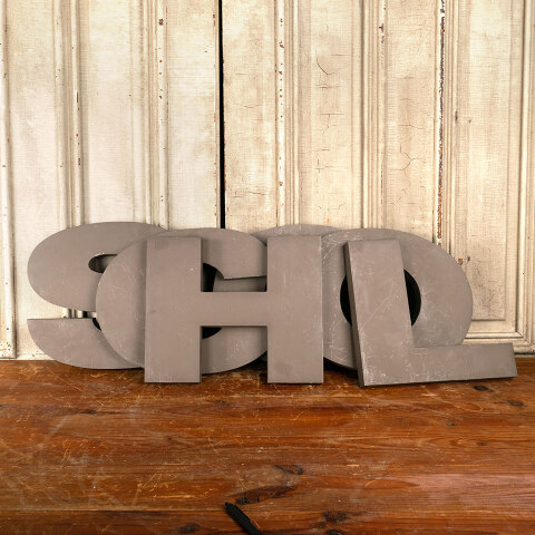 #43629 Salvaged Vintage Metal Building Sign Letter image 5