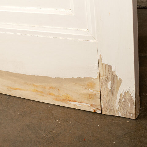 #43697 30x83 Salvaged Antique 1 Panel Interior Door image 4