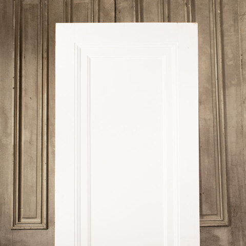 #43697 30x83 Salvaged Antique 1 Panel Interior Door image 6