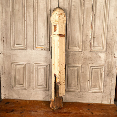 #43793 Salvaged Antique Fluted Staircase Newel Post image 4