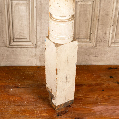 #43812 Salvaged Antique Wood Staircase Newel Post image 4