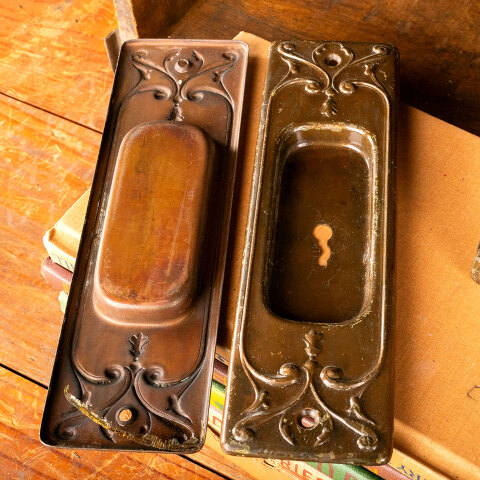 #43821 Antique Russell & Erwin Pocket Door Pulls image 5