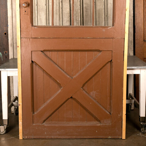 #43839 46x94 Arched Top 12 Lite Wood Dutch Door image 3