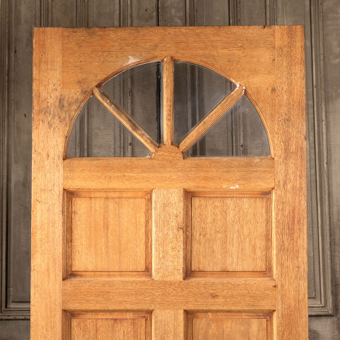 #43872 36x79 Salvaged Wood Entry Door w/ Fan Lite image 5