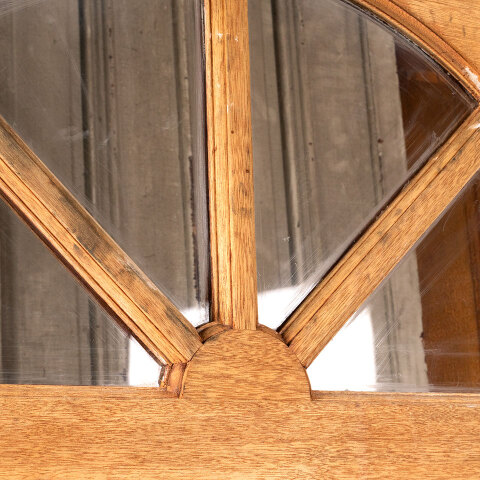 #43872 36x79 Salvaged Wood Entry Door w/ Fan Lite image 7