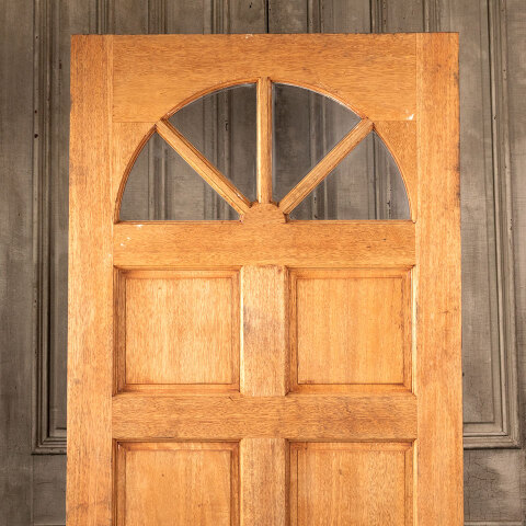 #43872 36x79 Salvaged Wood Entry Door w/ Fan Lite image 2